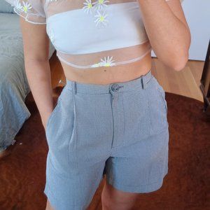 Vintage shorts houndstooth pattern